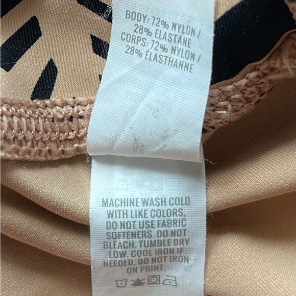 Aerie Camel And Black Leave Print Stretchy Leggings Women’s Medium - Picture 7 of 11